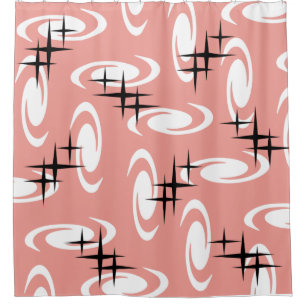 Rideaux De Douche Étoiles Motif Saumon rose