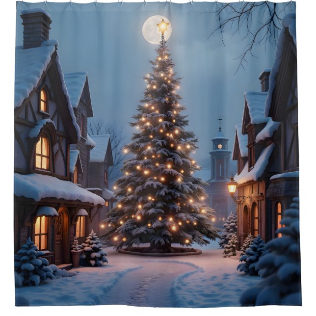 Rideaux De Douche Evergreen Glow -  (Devant)