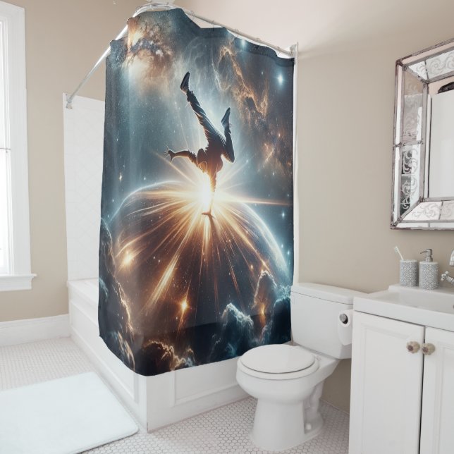 Rideaux De Douche Explosion de rupture galactique dans l'espace prof (En situation)