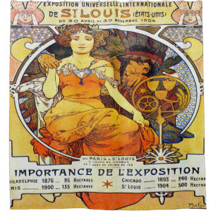 Rideaux De Douche Exposition 1903 d'Alfons Mucha Universelle