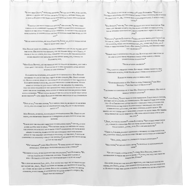 Rideaux De Douche Extrait de texte de devis de livre personnalisé (Devant)