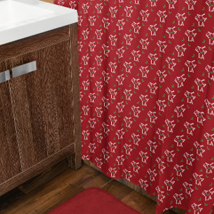 Rideaux De Douche Fa La La Festive Holly Christmas