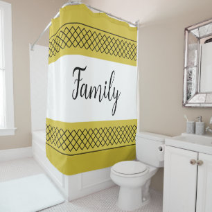 Rideaux De Douche Famille Gold White