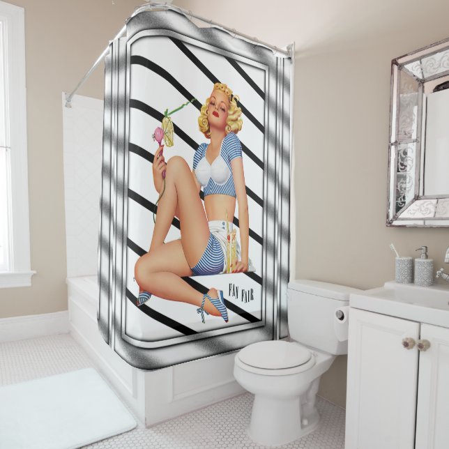 Rideaux De Douche Fan Fair par Enoch Bolles (En situation)