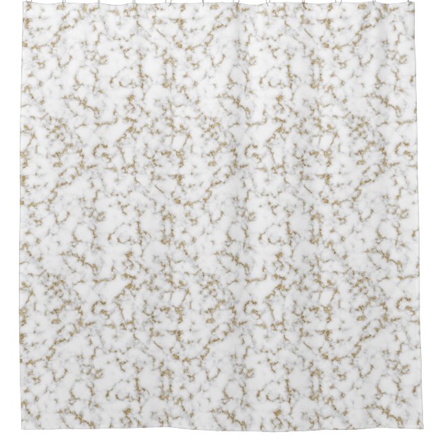 Rideaux De Douche Faux d'or et marbre gris (Devant)