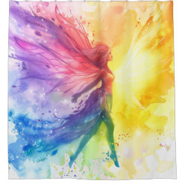 Rideaux De Douche Fée arc-en-ciel en gros - Cottagecore enchanté