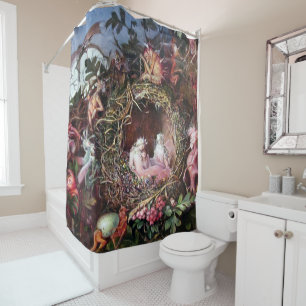 Rideaux De Douche Fées dans un nid d'oiseaux, John Anster Fitzgerald