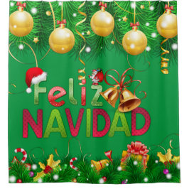 Rideaux De Douche Feliz Navidad
