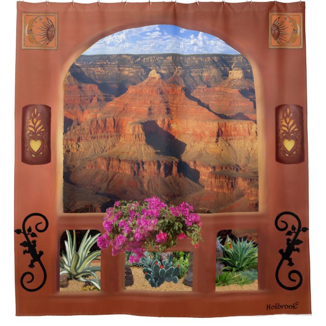 RIDEAUX DE DOUCHE FENÊTRE VERS LE GRAND CANYON (Devant)