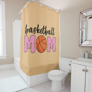 Rideaux De Douche Fête de la mère mère du basket-ball