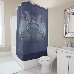 Rideaux De Douche Feu nocturne violette