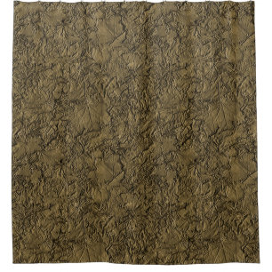 Rideaux De Douche Feuilles D'Automne En Brown Nature Motif Art