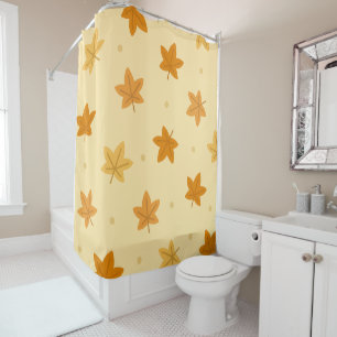 Rideaux De Douche Feuilles d'automne vintage rétro motif