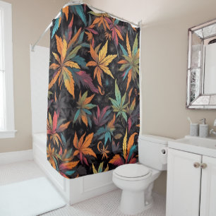 Rideaux De Douche Feuilles de Majorana colorés - Inspiré par la natu