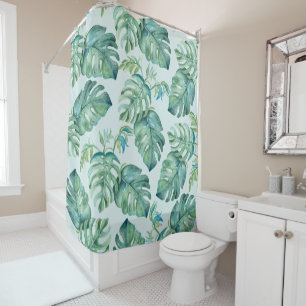Rideaux De Douche Feuilles de palme de Monstera Tropical