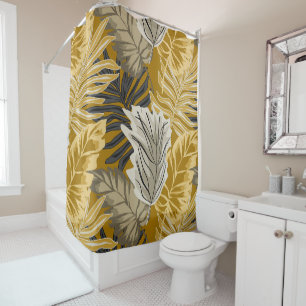 Rideaux De Douche Feuilles de palmier, tropical, Botanique, jungle,