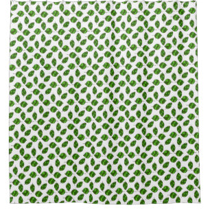Rideaux De Douche Feuilles d'été Motif de la feuille verte sur n'imp