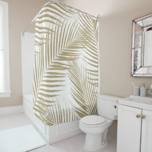 Rideaux De Douche Feuilles Palm - Vibes Cali Gold #1