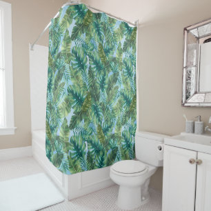 Rideaux De Douche Feuilles plantes verts tropicaux