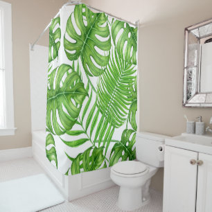 Rideaux De Douche Feuilles tropicaux