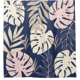 Rideaux De Douche Feuilles tropicaux : Jungle Abstraite