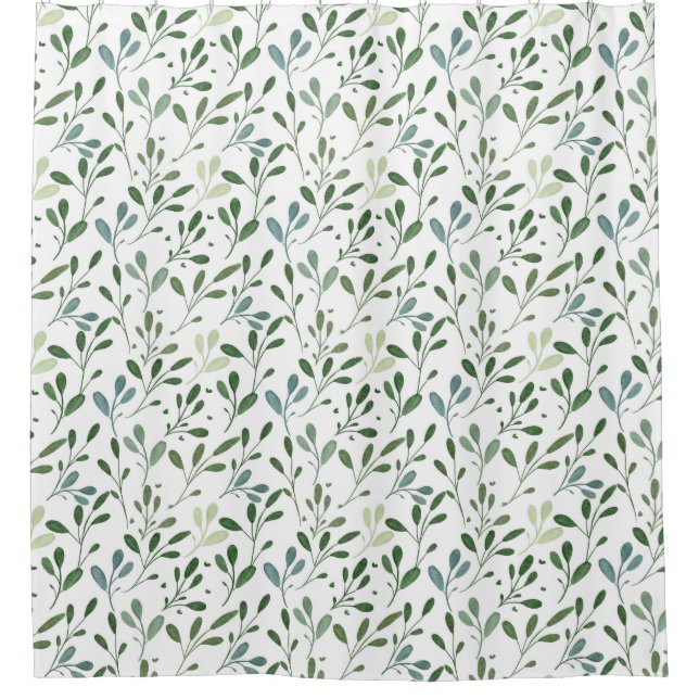 Rideaux De Douche Feuilles verts (Devant)