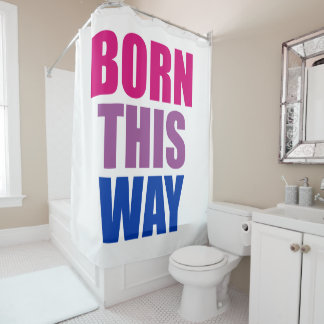 Rideaux De Douche Fièrement Bisexuel Bisexuel Fierté LGBTQ Né Comme