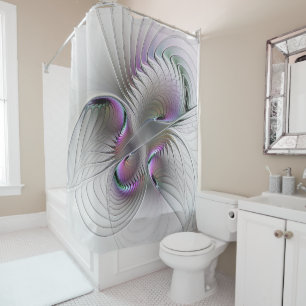 Rideaux De Douche Figure de fantaisie abstraite moderne timide Art f
