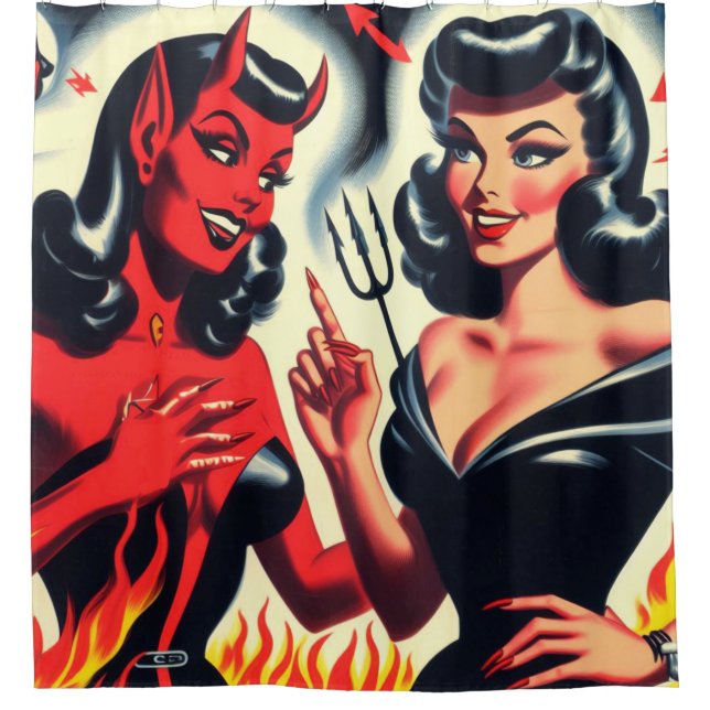 Rideaux De Douche Filles maléfiques (Devant)