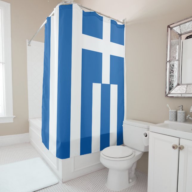 Rideaux De Douche Flag de Greece (En situation)