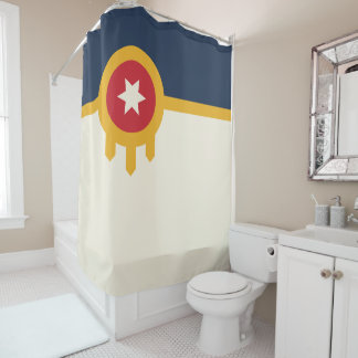 Rideaux De Douche Flag of Tulsa city, Oklahoma State