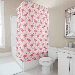 Rideaux De Douche Flamant rose rose Motif d'oiseaux tropicaux