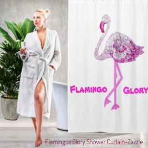 Rideaux De Douche Flamants roses gloire