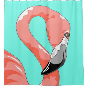 Rideaux De Douche Flamingo Flamingo Bird Print Art Venin