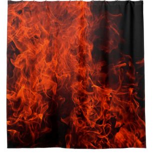 Rideaux De Douche Flamme arrière - plan feu noir chaud