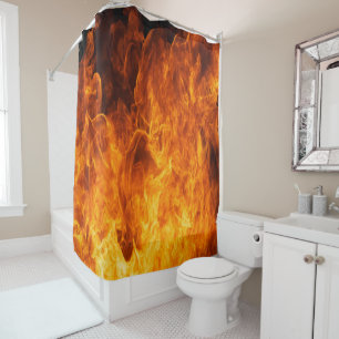 Rideaux De Douche Flamme orange