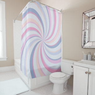Rideaux De Douche Flèches bleu rose Pêche