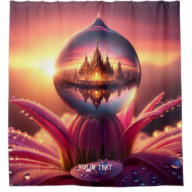 Rideaux De Douche Fleur à mâcher à goutte d'Imaginaire (Devant)