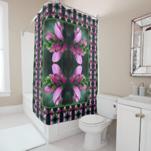 Rideaux De Douche Fleur à tête de torchon rose - Gros plan Abstrait