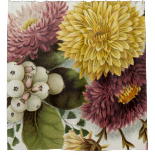 Rideaux De Douche Fleur de chrysanthème mère florale