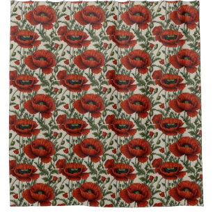 Rideaux De Douche Fleur de crapaud rouge orange
