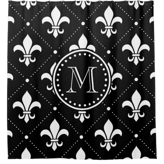 Rideaux De Douche Fleur De Lis Pattern (Devant)