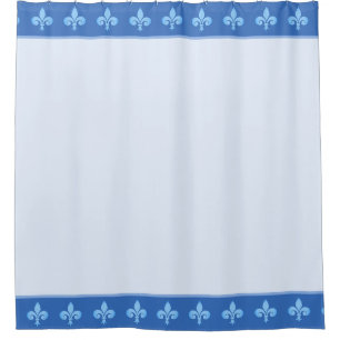 Rideaux De Douche Fleur de lis royale, fleurs de lys sur fond bleu