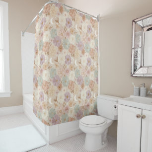 Rideaux De Douche Fleur de Prairie Céleste