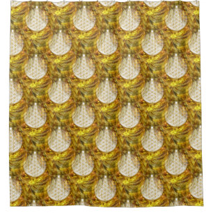 Rideaux De Douche Fleur de vie - or continu 3D