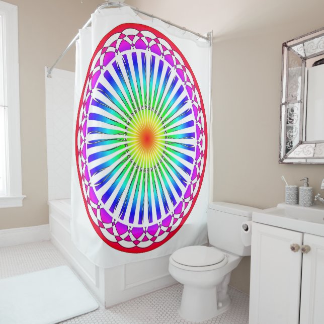 Rideaux De Douche Fleur d'été (En situation)