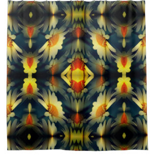 Rideaux De Douche Fleur marguerite jaune Abstrait