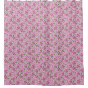 Rideaux De Douche Fleur rose botanique de géranium sur toute couleu