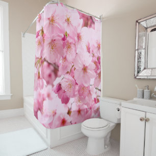Rideaux De Douche Fleur rose fleurs de cerisiers japonais fleurs de