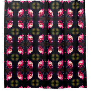 Rideaux De Douche Fleur rouge au soleil Motif Abstrait